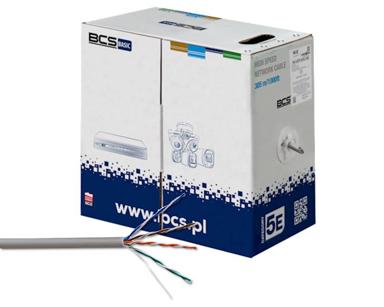 KABEL SKRĘTKA UTP BCS-B-U/UTP-CAT5E-PVC 305m