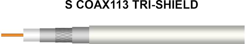 KABEL SAT. TELESTE TRI-SHIELD BIAŁY 10m