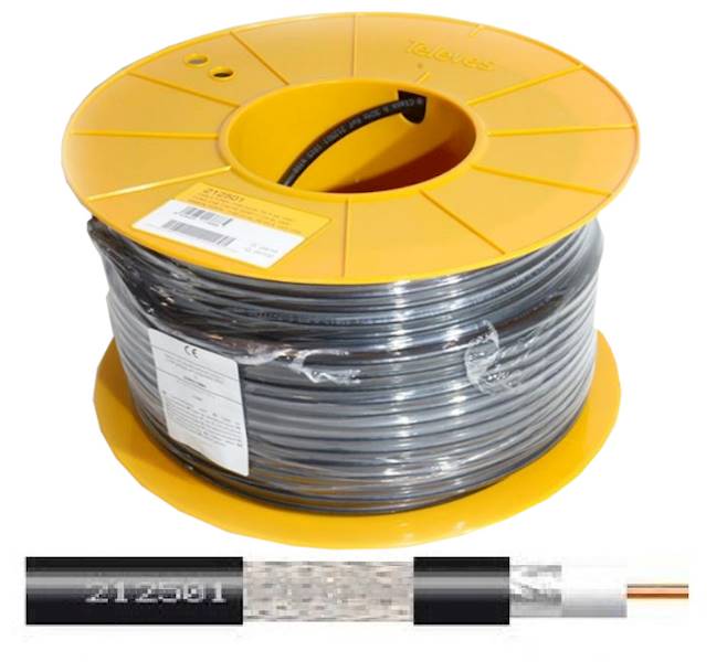 KABEL SAT. TELEVES T100 212501 CZARNY 10m