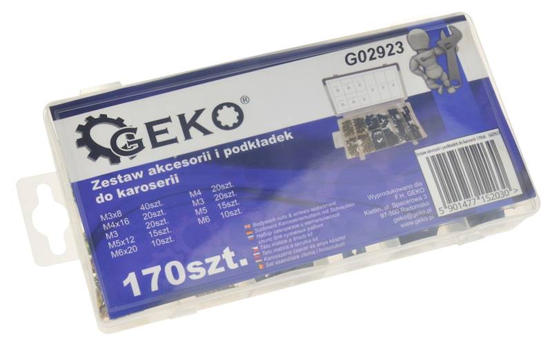 WKRĘTY I PODKŁADKI DO KAROSERI ZESTAW G02923
