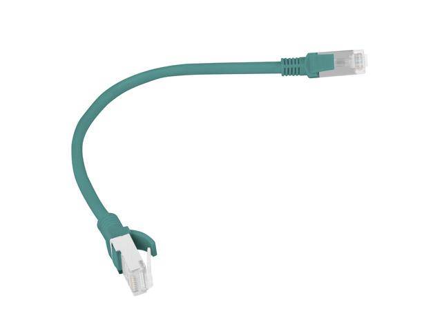 Patchcord UTP kat. 5e 0.25m zielony