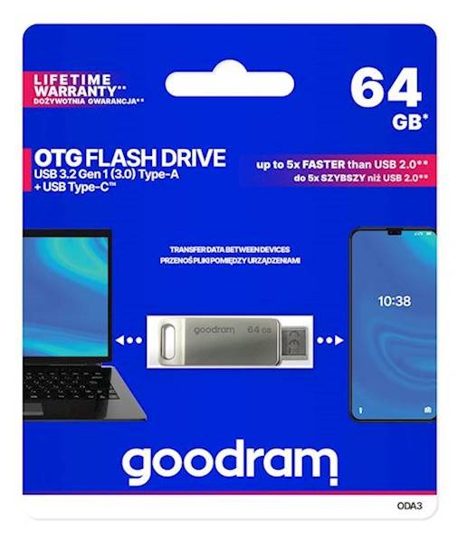 PENDRIVE USB 64GB ODA3 GOODRAM