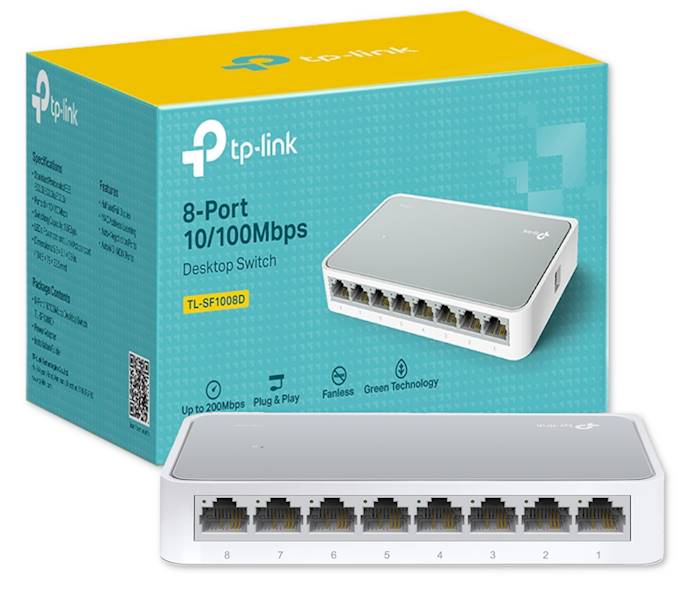 SWITCH TP-LINK SF1008D (8xLAN 100Mb/s)
