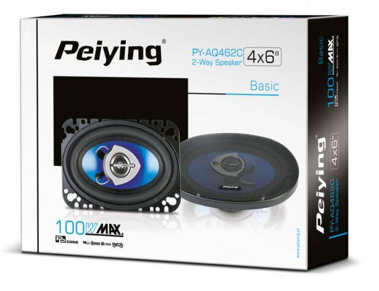 GŁOŚNIKI PEYING PY-AQ462C 4"x 6" 100W 2szt