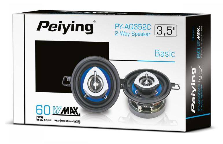 GŁOŚNIKI PEYING PY-AQ352C 3.5" 60W 2szt