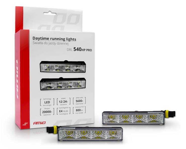 LAMPY ŚWIATŁA DZIENNE AMIO DRL 540 PRO 
