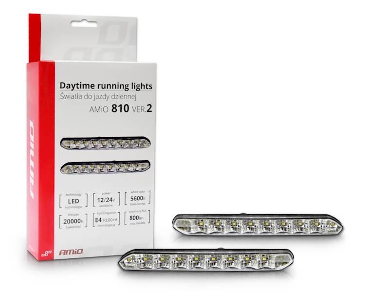 LAMPY ŚWIATŁA DZIENNE AMIO DRL 810A 