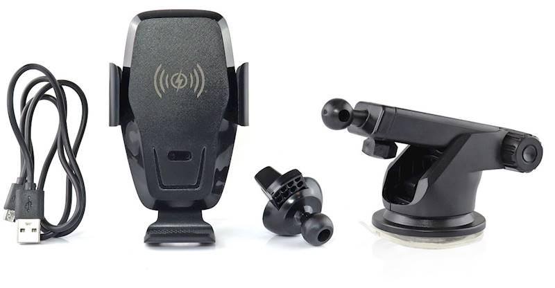 UCHWYT TELEFONU ŁADOWARKA QI AMIO 02481
