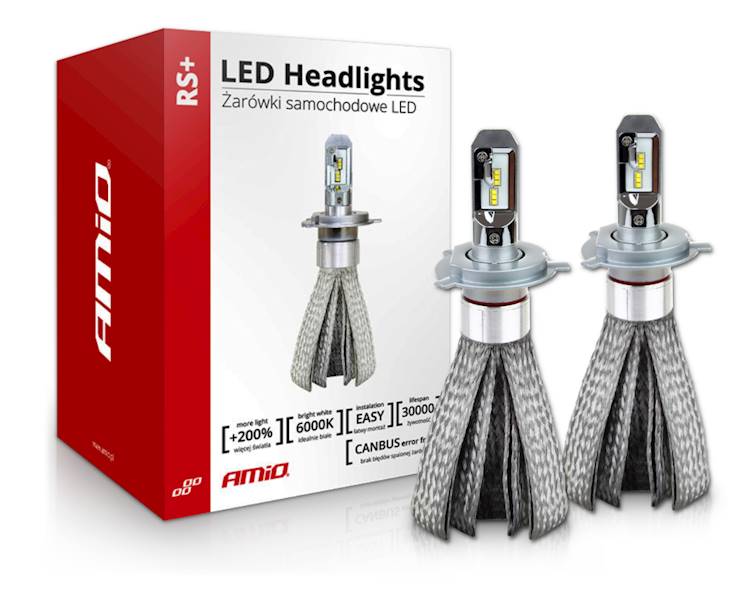 ŻARÓWKI LED H4 AMIO RS+ 01082