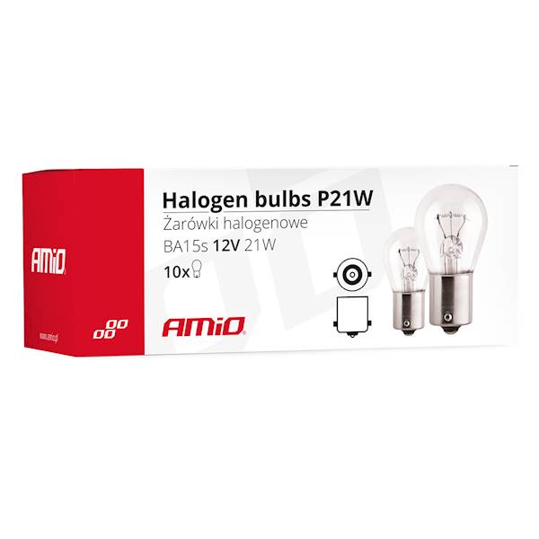 ŻARÓWKA P21/W BA15s AMiO 01491 - 10szt