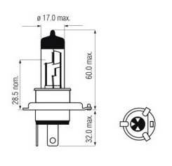 ŻARÓWKA H4 60/55W AMiO 012680 - 1szt