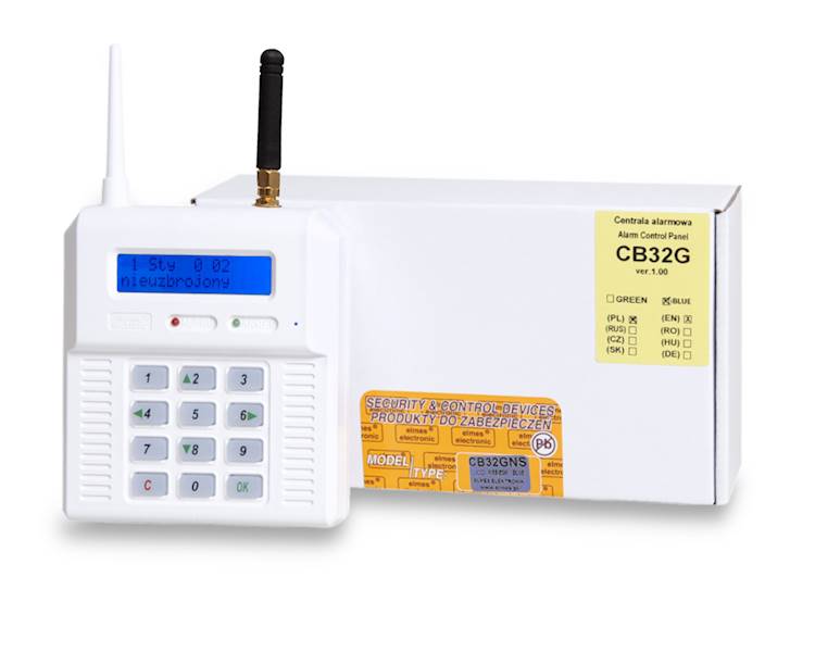 CENTRALA ALARMOWA | ELMES CB-32GNS wej. anten GSM 