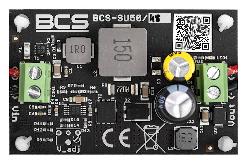 PRZETWORNICA PoE (8-30V)->48V 50W BCS-SU50/48