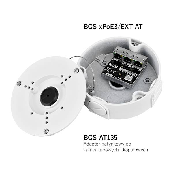 PoE EXTENDER BCS-xPoE3/EXT-AT (1xPoE IN\2xPoE OUT)