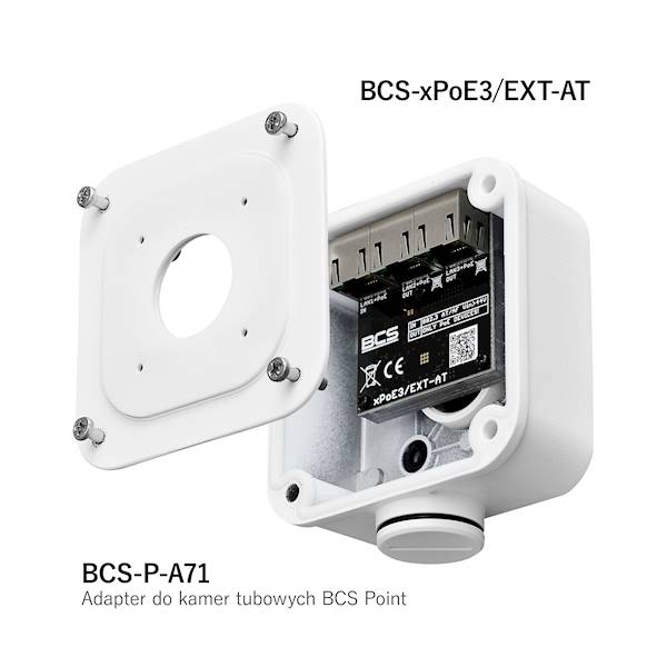PoE EXTENDER BCS-xPoE3/EXT-AT (1xPoE IN\2xPoE OUT)