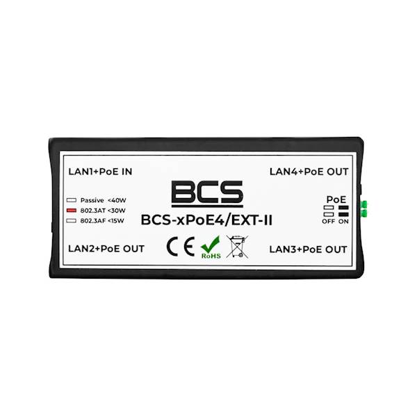 PoE EXTENDER BCS-xPoE4/EXT-II (1xPoE IN\3xPoE OUT)