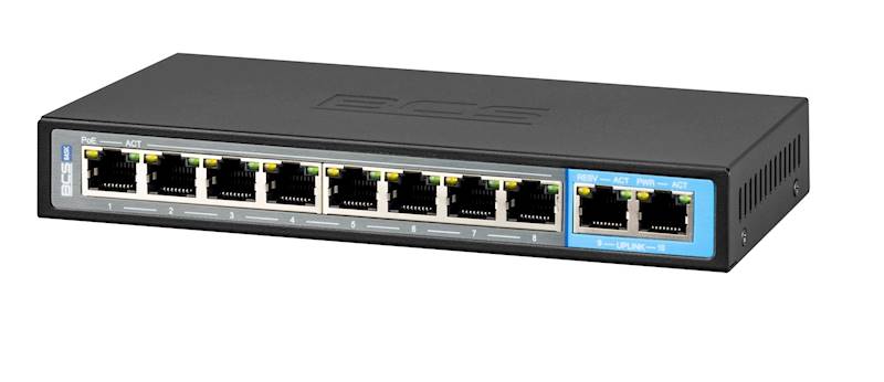SWITCH PoE BCS-B-SP08G02G (8xPoE/2xUpLink 1Gb/s)