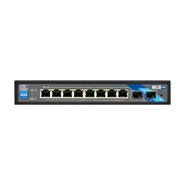SWITCH PoE BCS-B-SP08G-2SFP (8xPoE/2xUpLink SFP)
