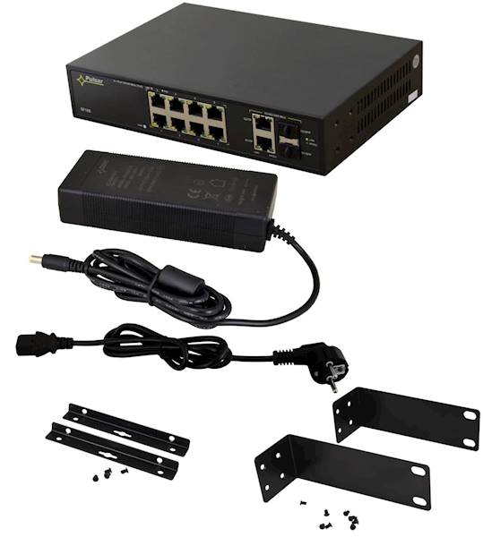 SWITCH PoE PULSAR SF108 (8xPoE/2xUPLINK SFP) 
