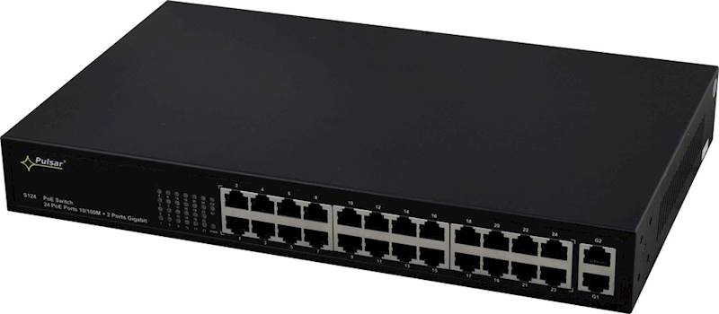 SWITCH PoE PULSAR SF124 (24xPoE/2xUPLINK SFP) 