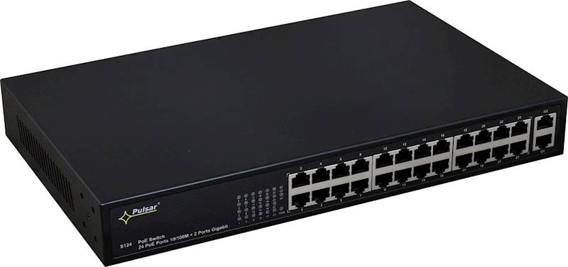SWITCH PoE PULSAR SF124 (24xPoE/2xUPLINK SFP) 