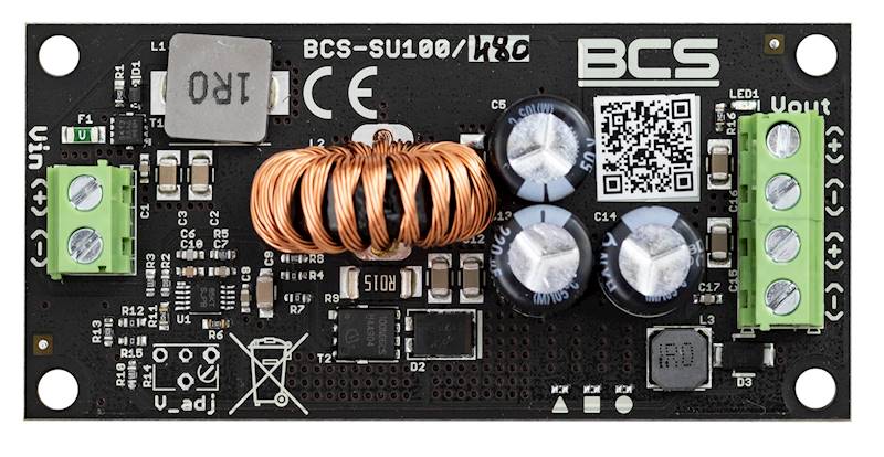 PRZETWORNICA PoE (10-30V)->48V 100W BCS-SU100/48
