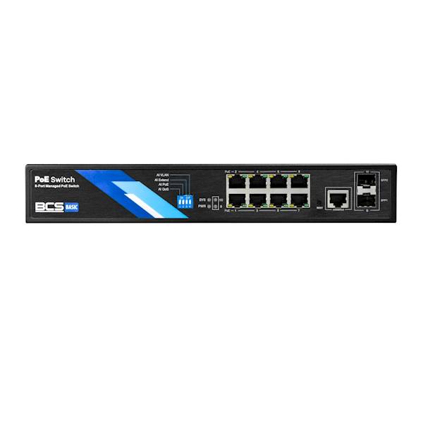 SWITCH PoE BCS-B-SP08G-2SFP-M (8xPoE/2xUpLink SFP)