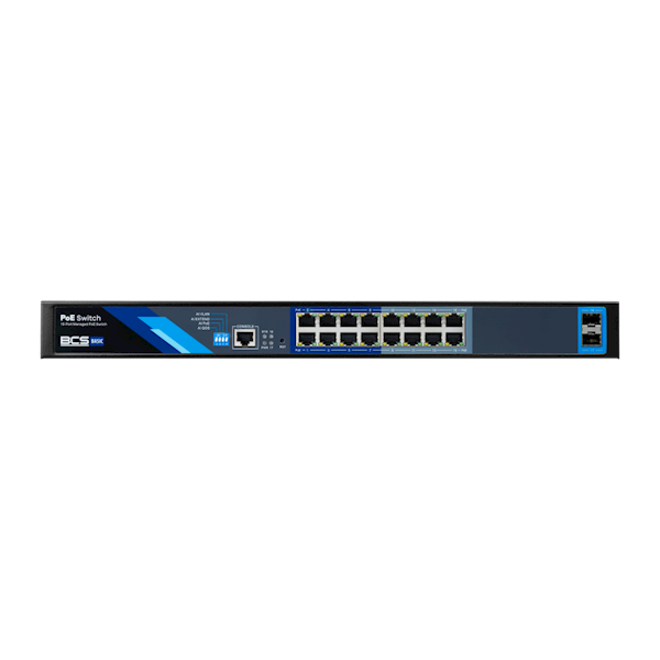SWITCH PoE BCS-B-SP16G-2SFP-M (16xPoE/2xSFP)