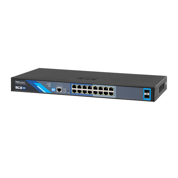 SWITCH PoE BCS-B-SP16G-2SFP-M (16xPoE/2xSFP)
