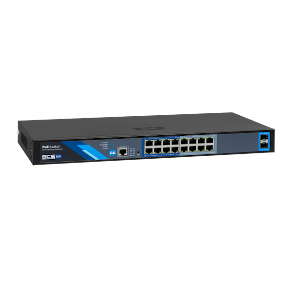 SWITCH PoE BCS-B-SP16G-2SFP-M (16xPoE/2xSFP)