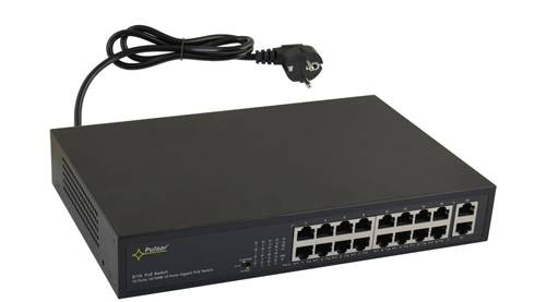 SWITCH PoE PULSAR S116 (16xPoE/2xUPLINK) 