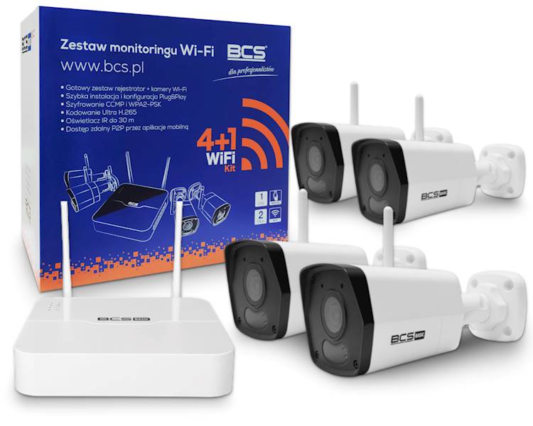 ZESTAW MONITORINGU WiFi  BCS-B-KITW(2.0) 2MP