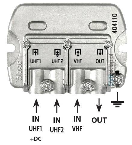 ZWROTNICA ANTENOWA VHF/UHF TELEVES 404110