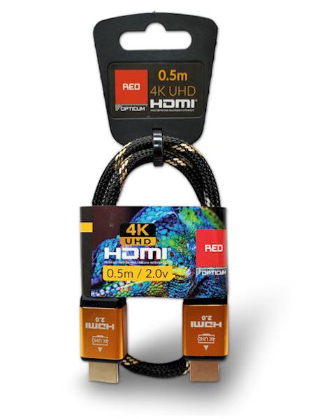 KABEL HDMI-HDMI UHD 4K 0.5m OPTICUM RED