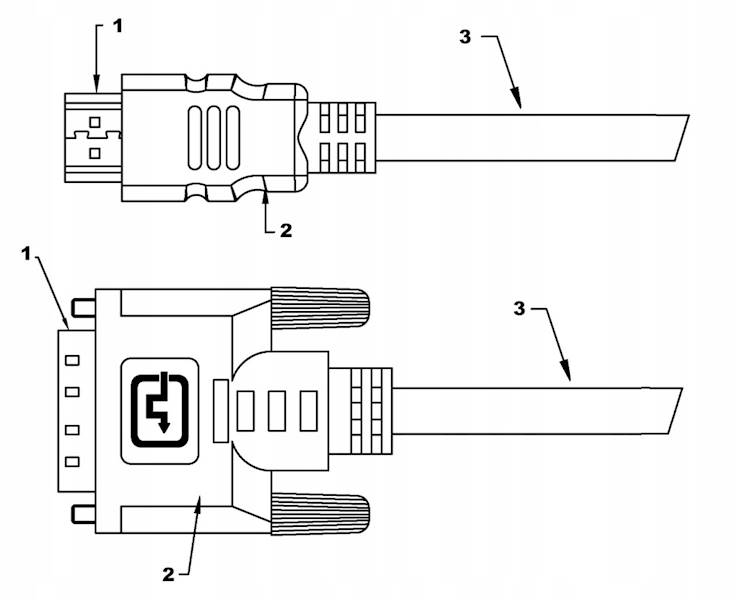 KABEL PRZEJŚCIÓWKA DVI-HDMI 1.8m KPO3701-1.8