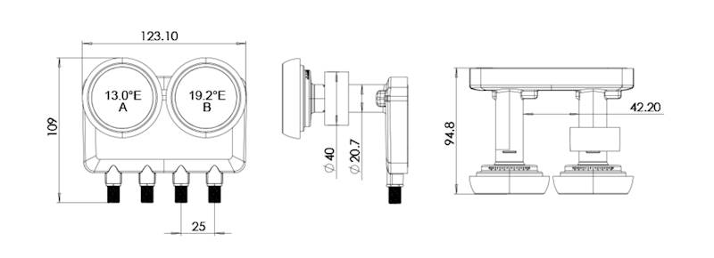 KONWERTER MONO QUAD INVERTO IDLM-QDM410-MNOO6-8PX