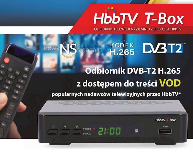 TUNER DVB-T2 HBBTV HEVC OPTICUM T-BOX