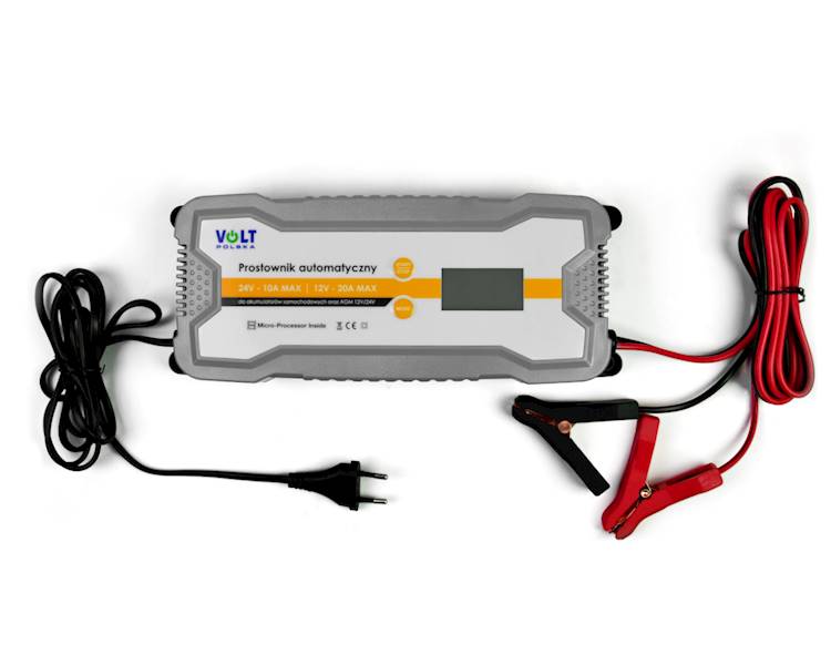 PROSTOWNIK ŁADOWARKA VOLT 12/24V 20A LCD