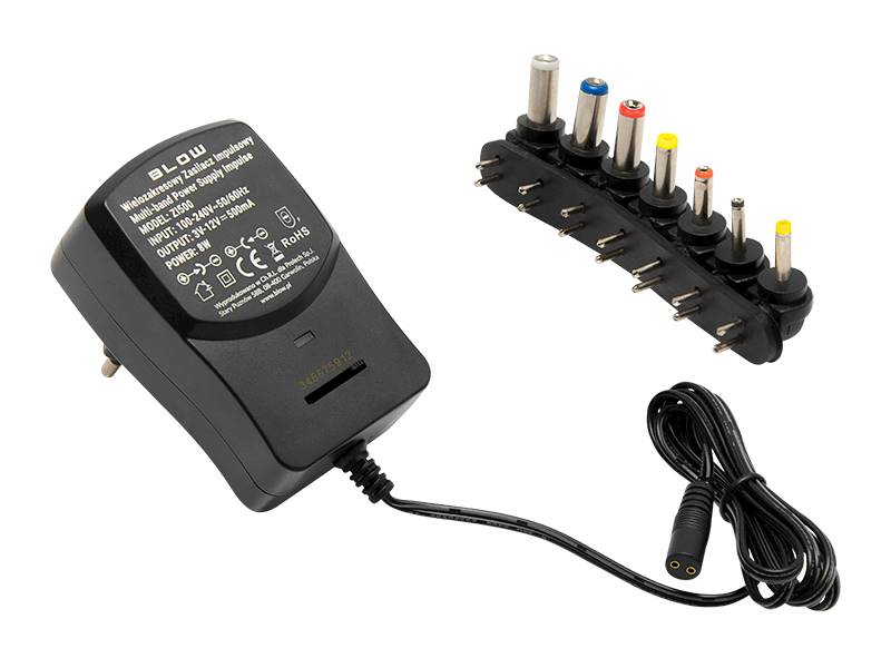 ZASILACZ WTYCZKA 3-12V/0,5A BLOW ZI500