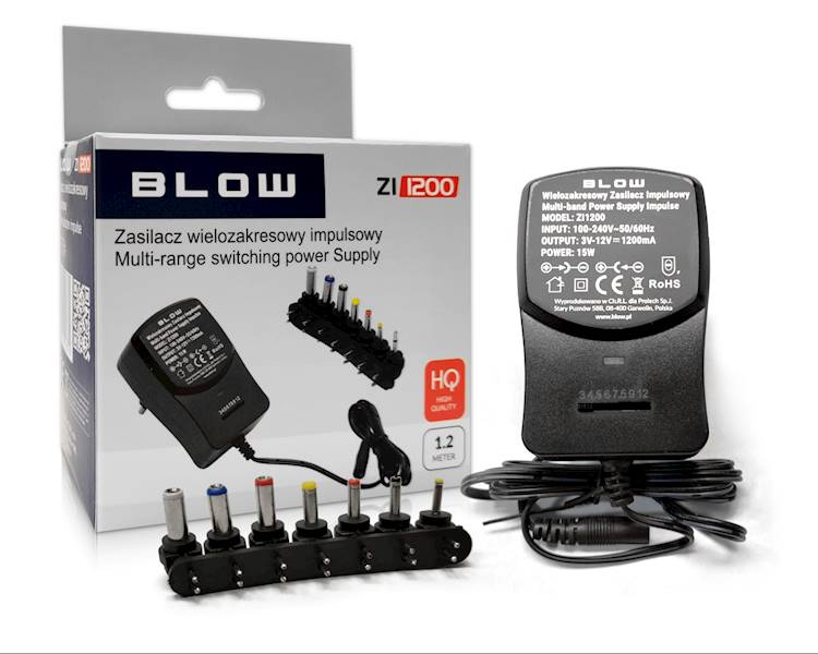 ZASILACZ WTYCZKA 3-12V/1,2A BLOW ZI1200