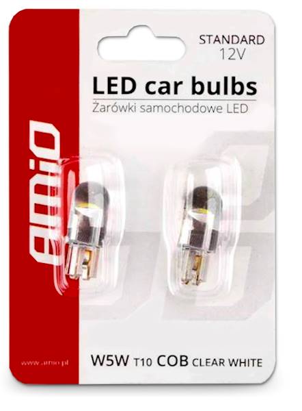 ŻARÓWKA AMIO W5W 12V LED 2szt 02645 Żarówki samochodowe , AMIO AMT-Sklep  Internetowy