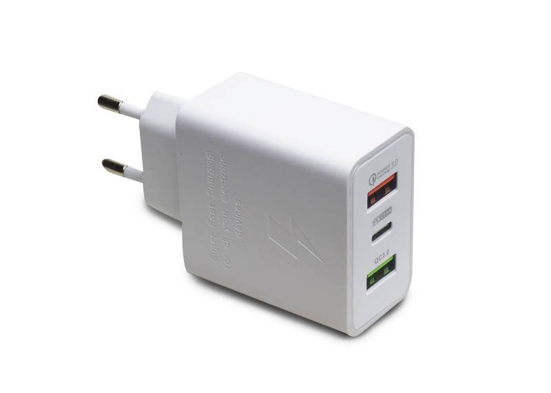 ŁADOWARKA GSM 230V | USB-A x2  USB-C | LX10236B 