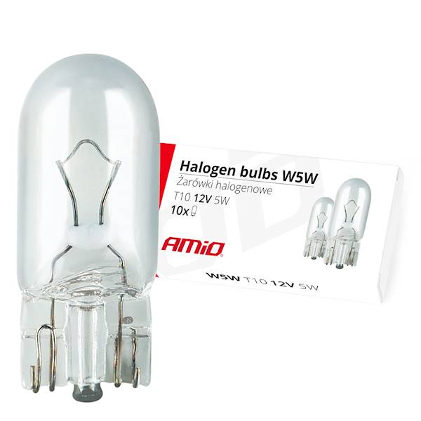 ŻARÓWKA W5W AMiO 01483 - 10szt