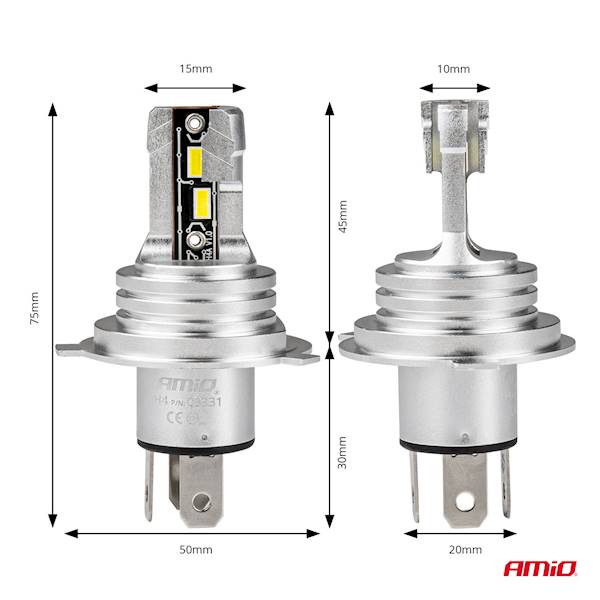 ŻARÓWKI LED H4 AMIO 03331