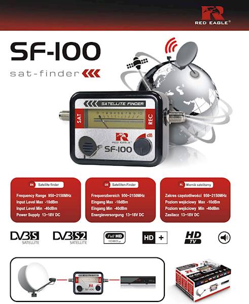 MIERNIK SYGNAŁU DVB-S/S2 RED EAGLE SF100
