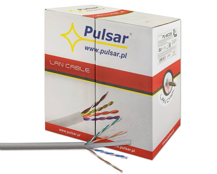 KABEL SKRĘTKA UTP Cat6e PULSAR PU-NC206 (305 m)