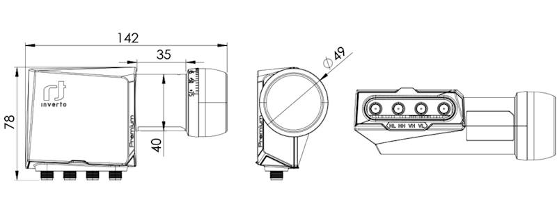 KONWERTER QUAD INVERTO IDLP-QDL413-PREMU-OPN