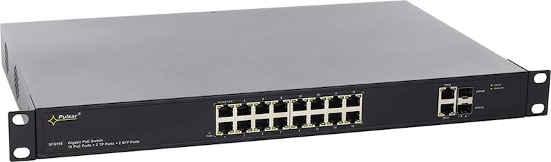 SWITCH PoE PULSAR SFG116 (16xPoE/2xUPLINK SFP) 