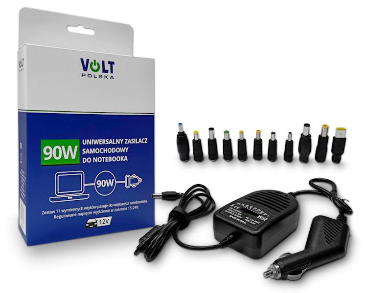 ZASILACZ DO LAPTOPA SAMOCHODOWY 12V 90W 