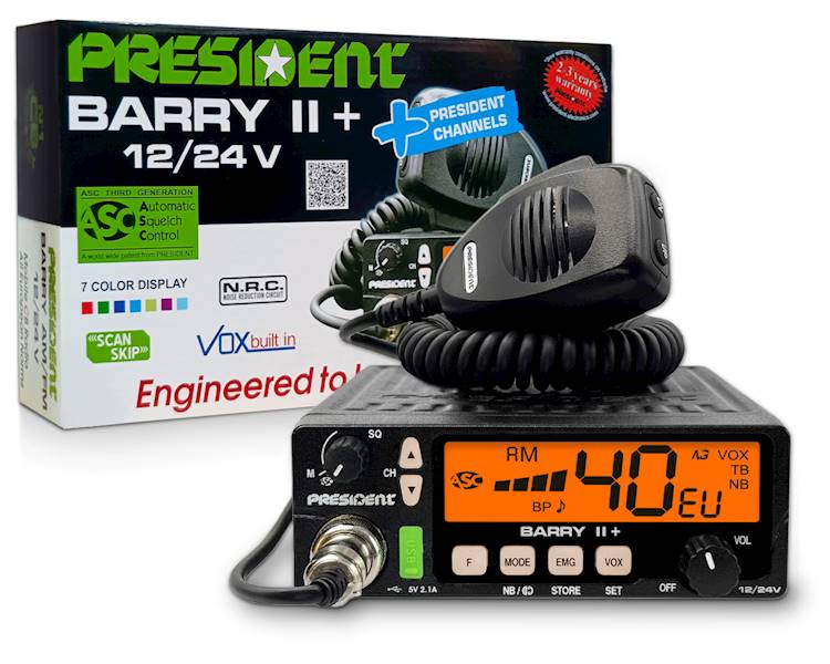 CB RADIO PRESIDENT BARRY II+